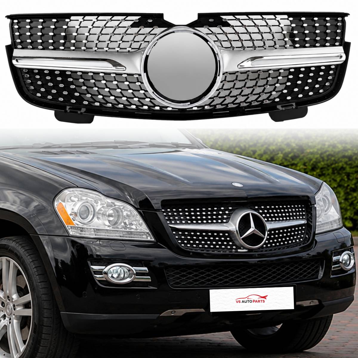Kühlergrill vorne für Mercedes GL-Klasse X164 GL450 GL320 Diamond 2007–2009 