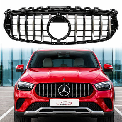 For Mercedes B-Class W247 B200 Compatible Front Bumper Chrome Grille 2018-2023 Panamericana