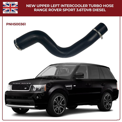 Range Rover Sport 3.6 TDV8 Intercooler Turbo Hose – Upper Left (PNH500361, Diesel OE Replacement)