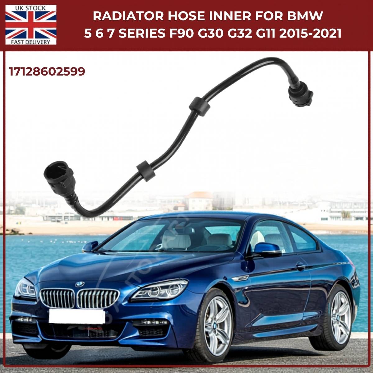 New Inner Radiator Hose for BMW 5 6 7 Series F90 G30 G11 (2015-2021) 17128602599