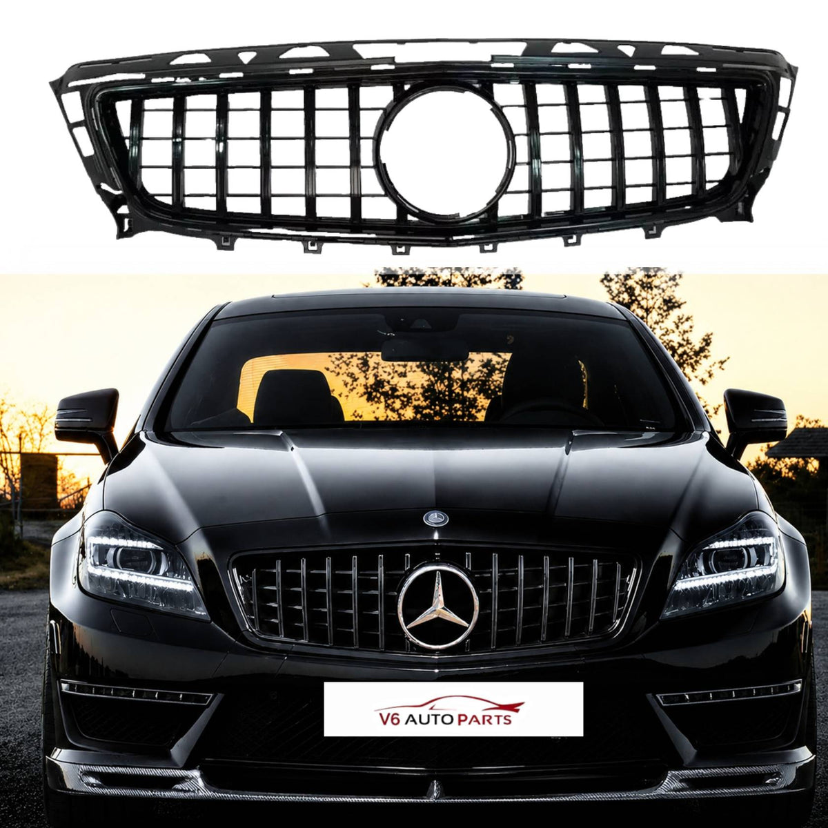For Mercedes-Benz CLS-Class C218 Front Bumper AMG Sport Grille | CLS400 & CLS550 Coupe (2011–2014)