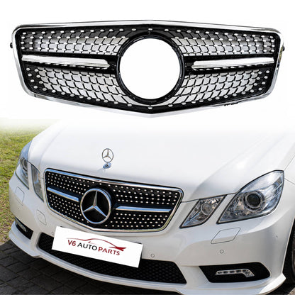 Mercedes-Benz E-Class S212 (2009–2013) Front Bumper Diamond Grille – E63 AMG Style – Fits E200 to E400