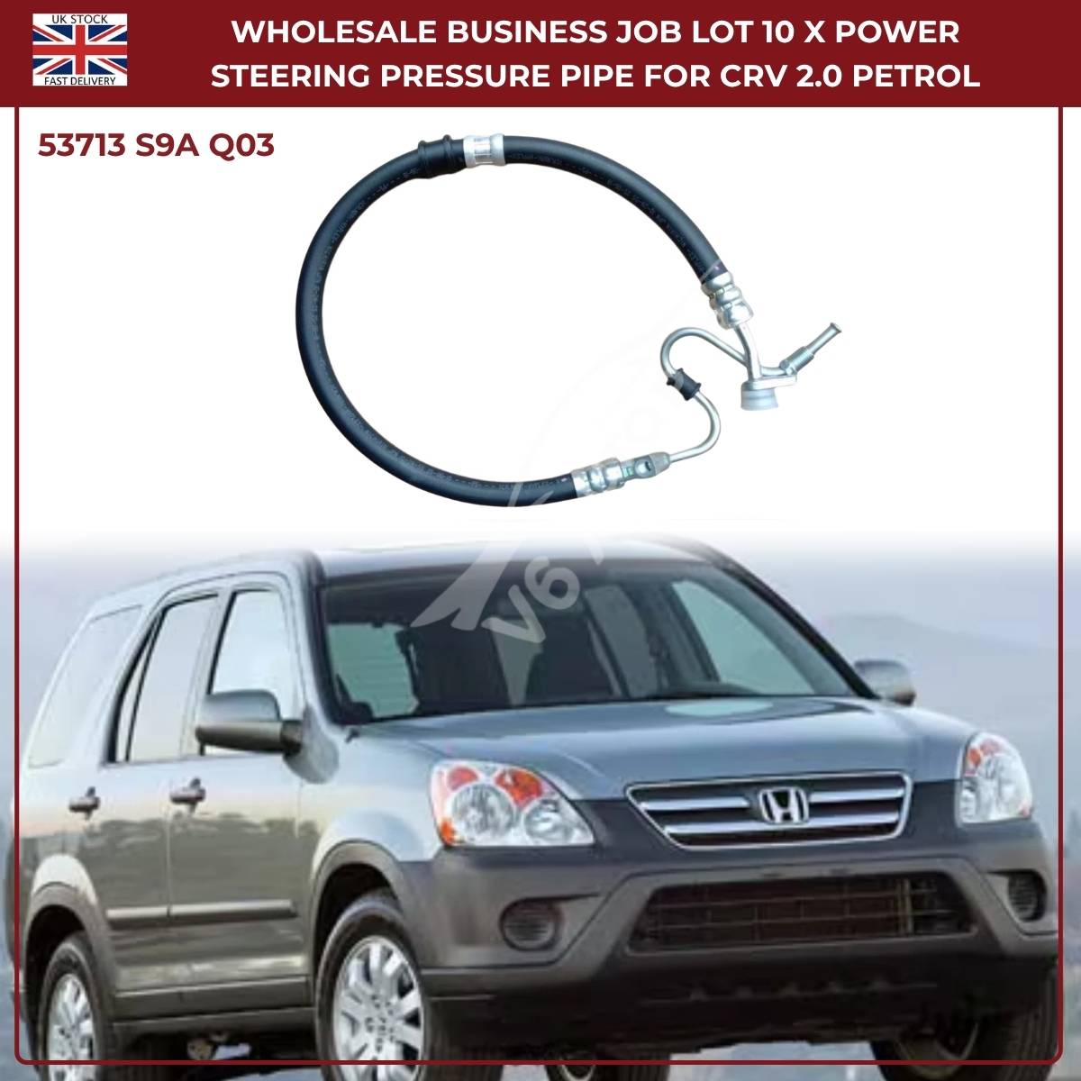 Power Steering Hose Pipe For Honda CR-V RHD  2002–2006 | High-Pressure 2.0L VTEC Petrol (53713-S9A-Q03)