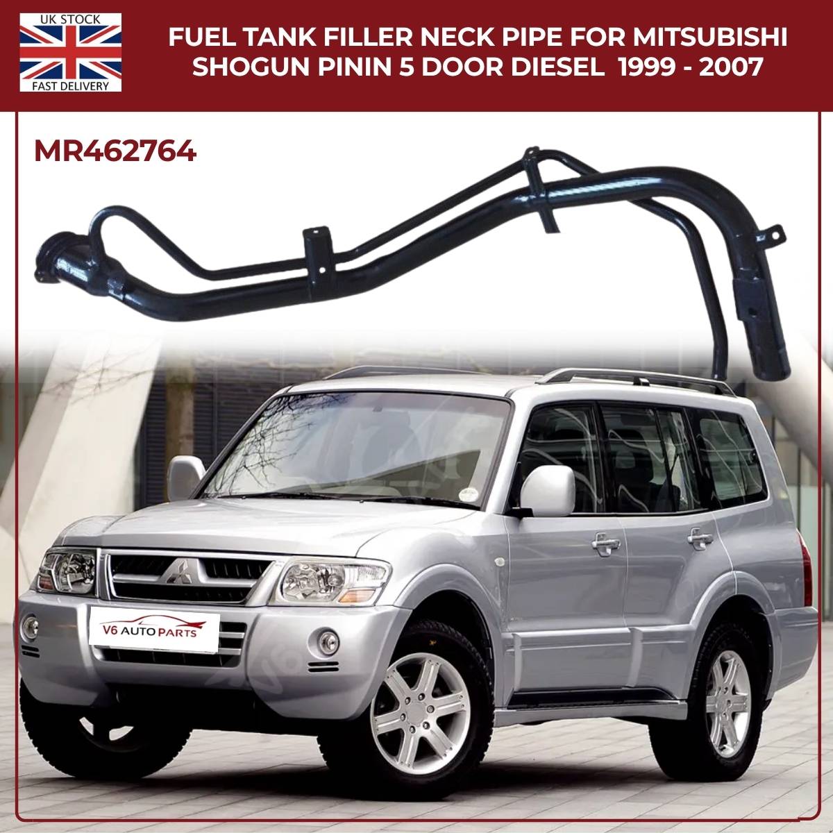 Fuel Tank Filler Neck Pipe for Mitsubishi Shogun Pinin 5‑Door 1999–2007 Diesel