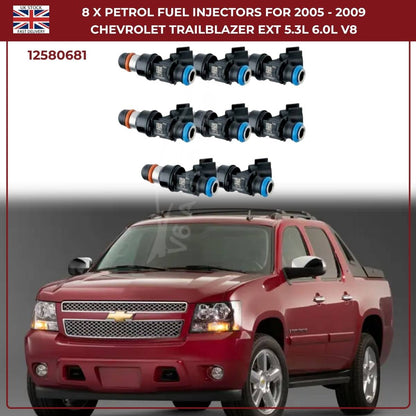 8x Fuel Injectors – Fits 2007–2010 Chevrolet Silverado 1500 / 2500HD / 3500HD – OEM Replacement