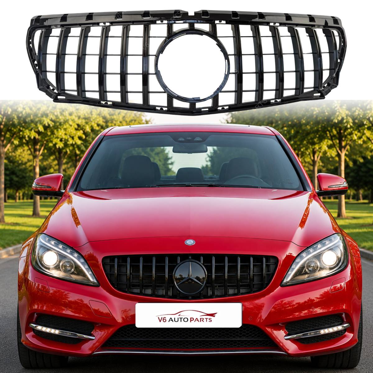 Mercedes-Benz B-Class W246 B200 GT Style Gloss Black Front Bumper Mesh Grille (2011–2014)