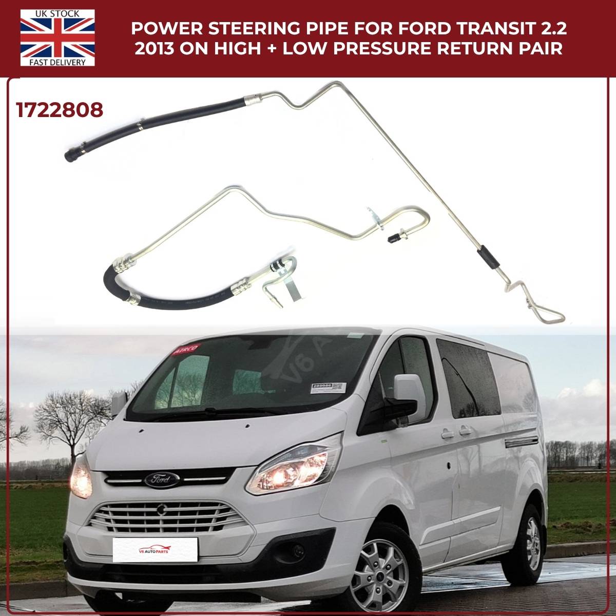 Ford Transit Custom Power Steering Pipe Assembly – High & Low – 2.2 FWD 2012‑2016