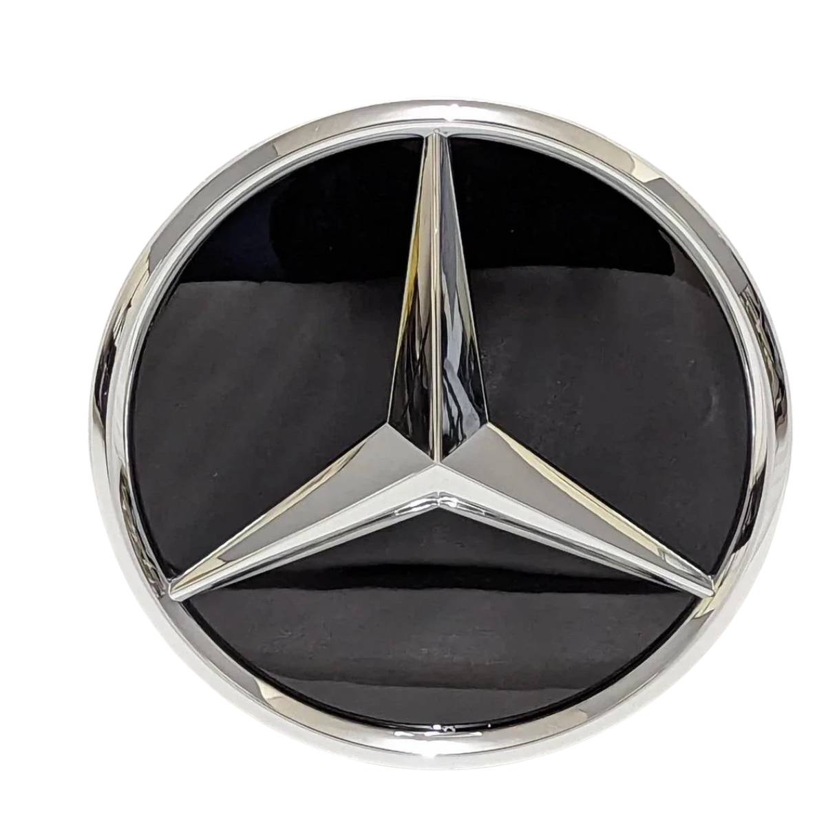 Mercedes Front Grille Emblem – Chrome 3D Star Flat Badge (A220, E250, CLA, S, C, B‑Class)