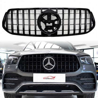 Front Bumper Panamericana GT Grille – Fits 2019–2023 Mercedes-Benz GLE-Class C167 GLE350 AMG