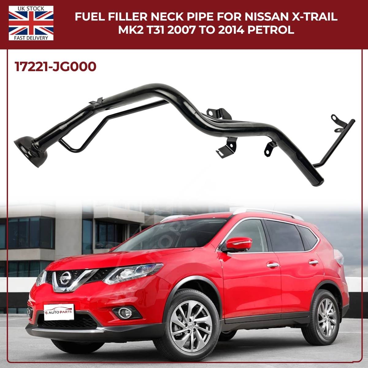 Fuel Filler Neck Pipe for Nissan X‑Trail MK2 T31 (2007–2014) Petrol – OEM Replacement 17221‑JG000