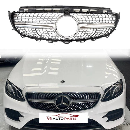 For Mercedes-Benz E-Class W213/W238 Front Bumper Diamond Grille (2016–2021 | E200, E220, E300, E400, E43, E53 | Cabrio & Saloon)