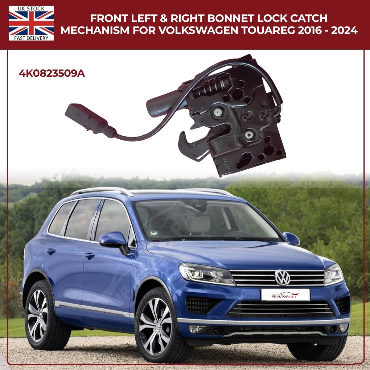 Front Left & Right Bonnet Lock Catch Mechanism– Fits Cupra Leon & Audi A6 OEM 4K0823509A