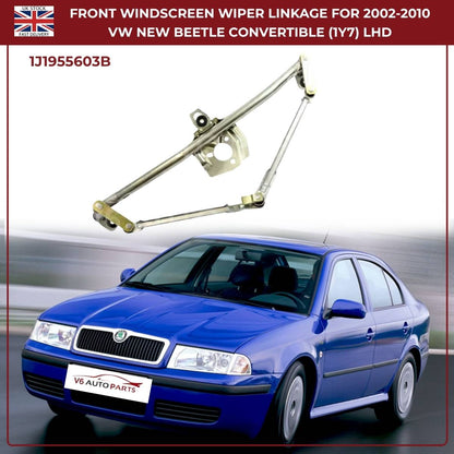Front Windscreen Wiper Linkage – Fits 2002‑2010 VW New Beetle Convertible (1Y7) LHD | OEM 1J1955603B