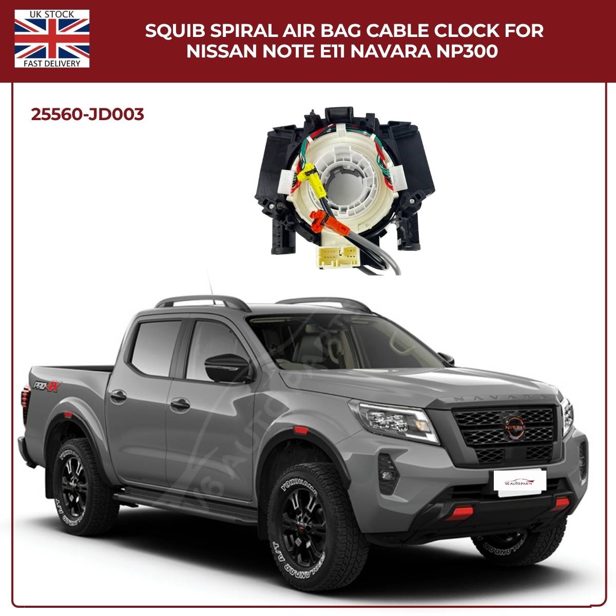 Image of Nissan Navara NP300 Steering Wheel Airbag Spiral Cable