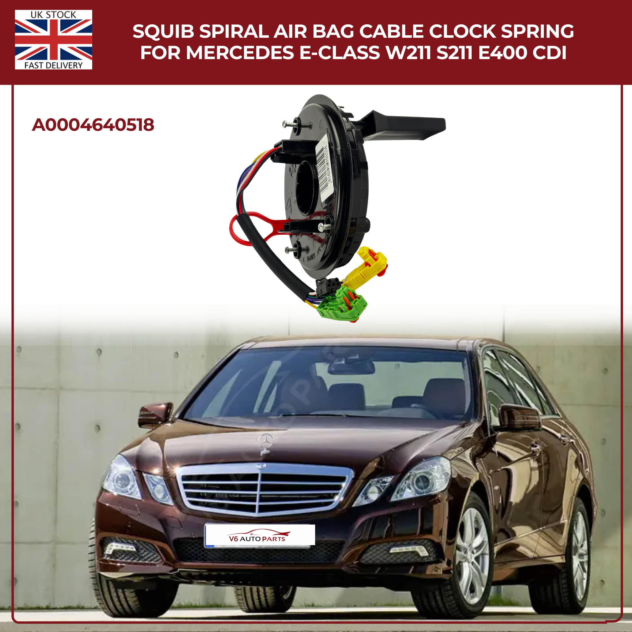 Squib Spiral Air Bag Cable Clock Spring For Mercedes E-CLASS W211 S211 E400 CDI