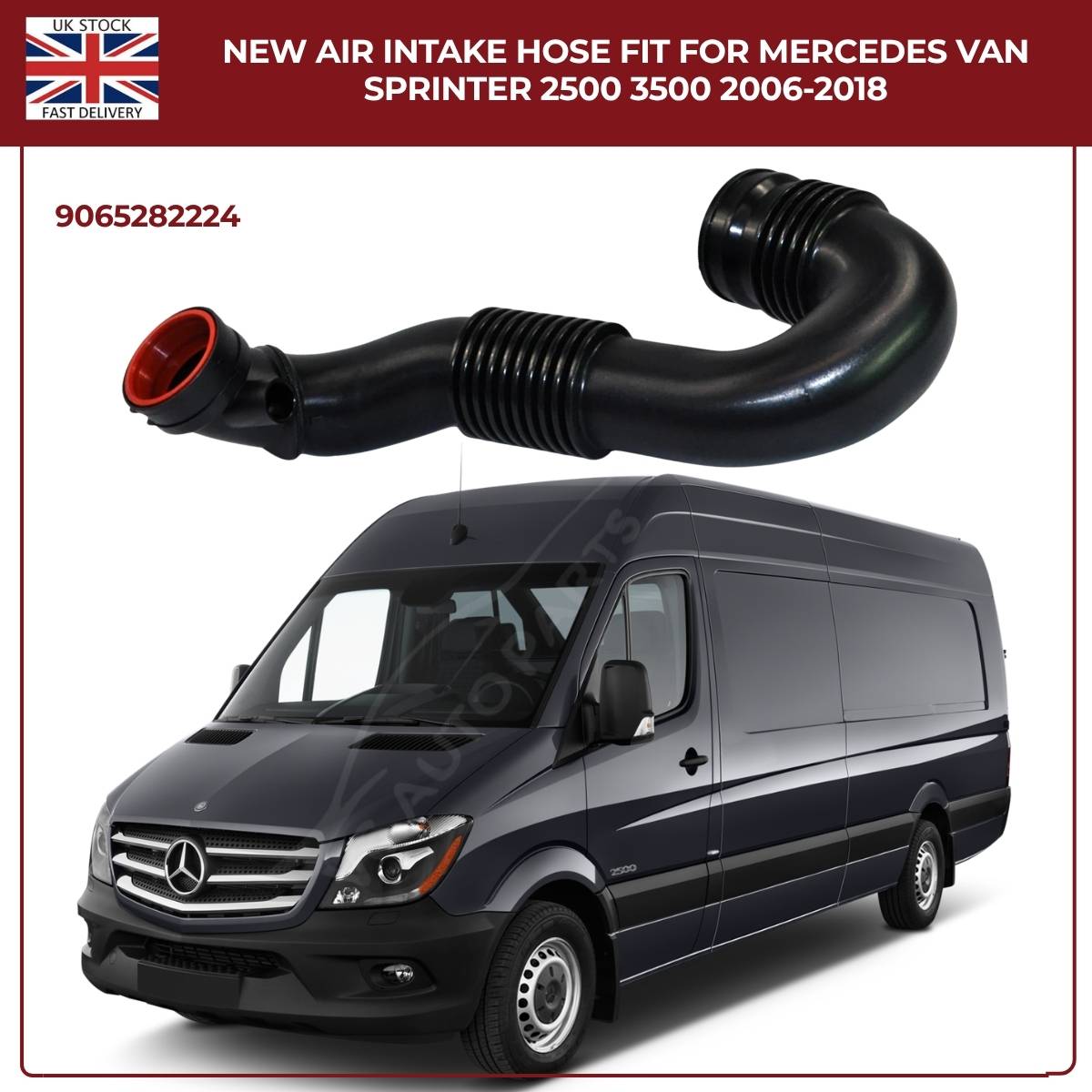 For Mercedes Sprinter Diesel Air Intake Hose A9065282224 (2006–2018, W906 OM642)
