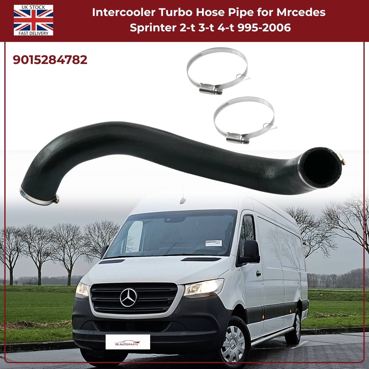 Intercooler Turbo Hose Pipe for Mercedes Sprinter 2-t/3-t/4-t (1995–2006) | OEM Ref 9015284782