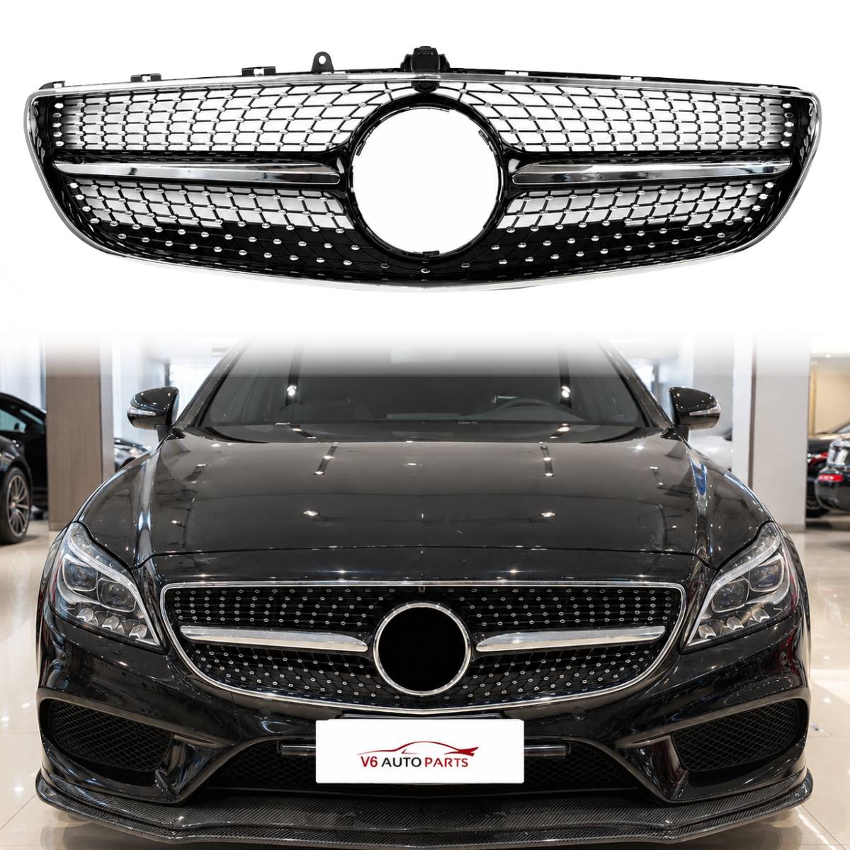 For Mercedes CLS C218 Coupe Facelift Front Bumper Honeycomb Grille – Fits CLS53 & CLS400 (2014–2018)