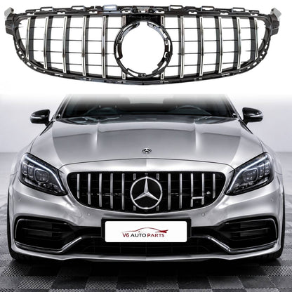 Frontstoßstangengrill für Mercedes C-Klasse C205 200 C63 300 AMG GT 2018 bis 2020 