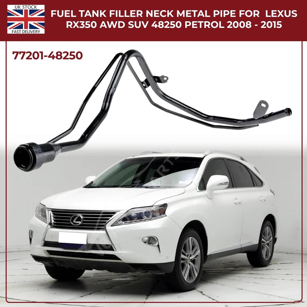 Fuel Tank Filler Neck Pipe For Lexus RX350 / RX270 (2008–2015, AWD & FWD, Petrol) | OE Ref 77201‑48250