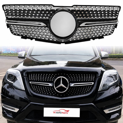 Schwarzer Frontstoßstangengrill für Mercedes Benz GLK-Klasse 2008–2012 X204 PreFacelift Sport