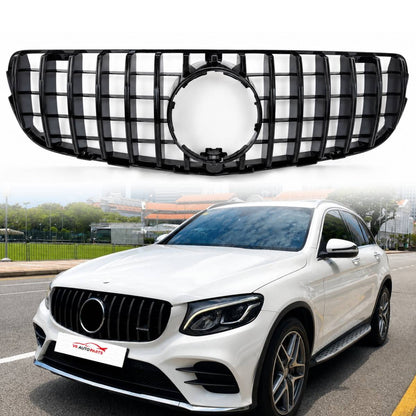 For Mercedes-Benz GLC-Class W253 (2015–2019) Front Bumper Panamericana AMG GT Grille – Fits GLC300