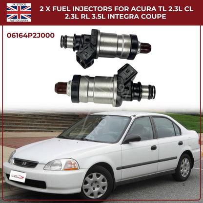 2PCS Fuel Injectors for Honda CR‑V MK1 2.0L Petrol (1997‑1998) | OEM 06164‑P2J‑000 Replacement