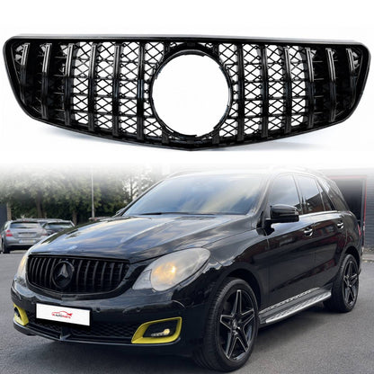 For Mercedes R-Class W251 AMG R300L Panamericana GT Front Bumper Grille – Gloss Black (2006–2010)