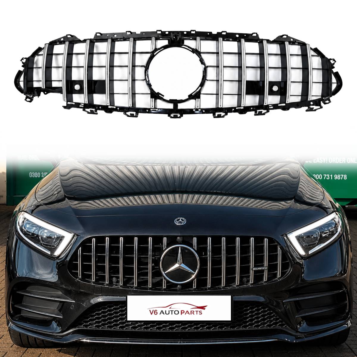 Frontstoßstangengrill für 2018–2020 Mercedes Benz CLS-Klasse W257 CLS53 Panamericana GT 