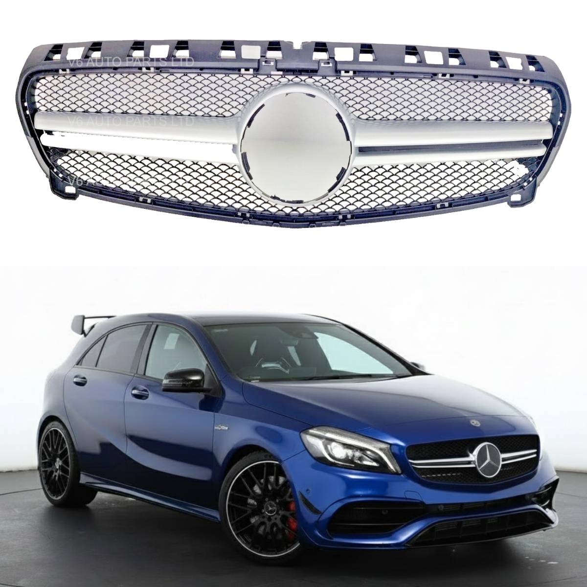 Mercedes A‑Class W176 AMG Style Front Bumper Grille (A45, A180 | Pre‑Facelift 2012–2015)