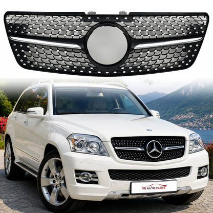 Front Bumper Diamond Black Grille – Fits Mercedes-Benz M-Class W164 (2009–2012 ML320)