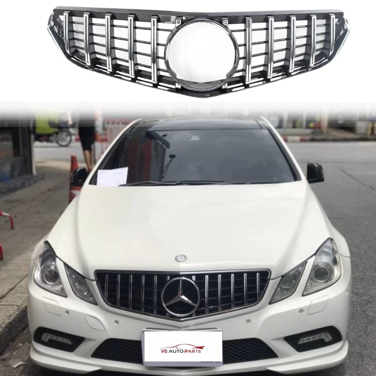 Mercedes-Benz E-Class W207 (2009–2013) E220/E250 Panamericana AMG Front Radiator Grille – Coupe & Convertible