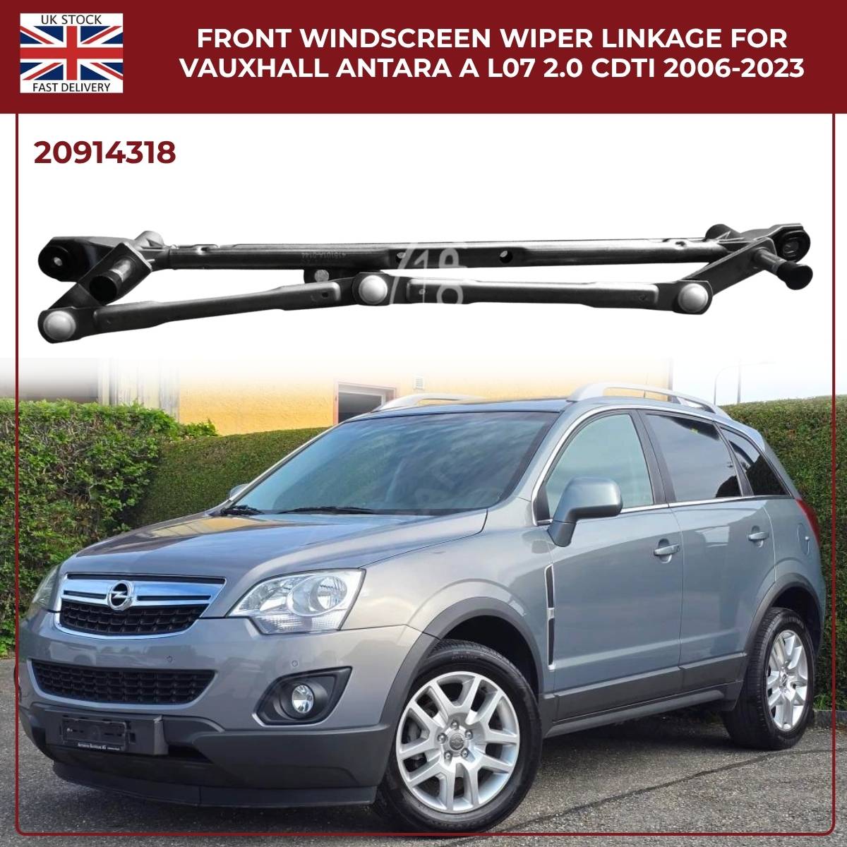 Front Windscreen Wiper Linkage Assembly – Fits Vauxhall Opel Antara 2007‑Onwards (Diesel & Petrol) | OE Ref 20914318