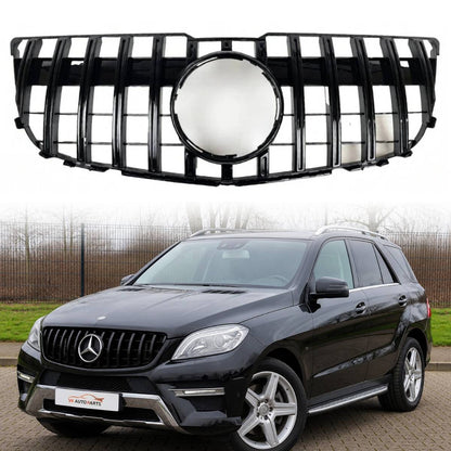 Front Radiator Panamericana Black Grille – Mercedes GLK-Class X204 GLK350/GLK300/GLK320 (2012–2015 AMG Style)