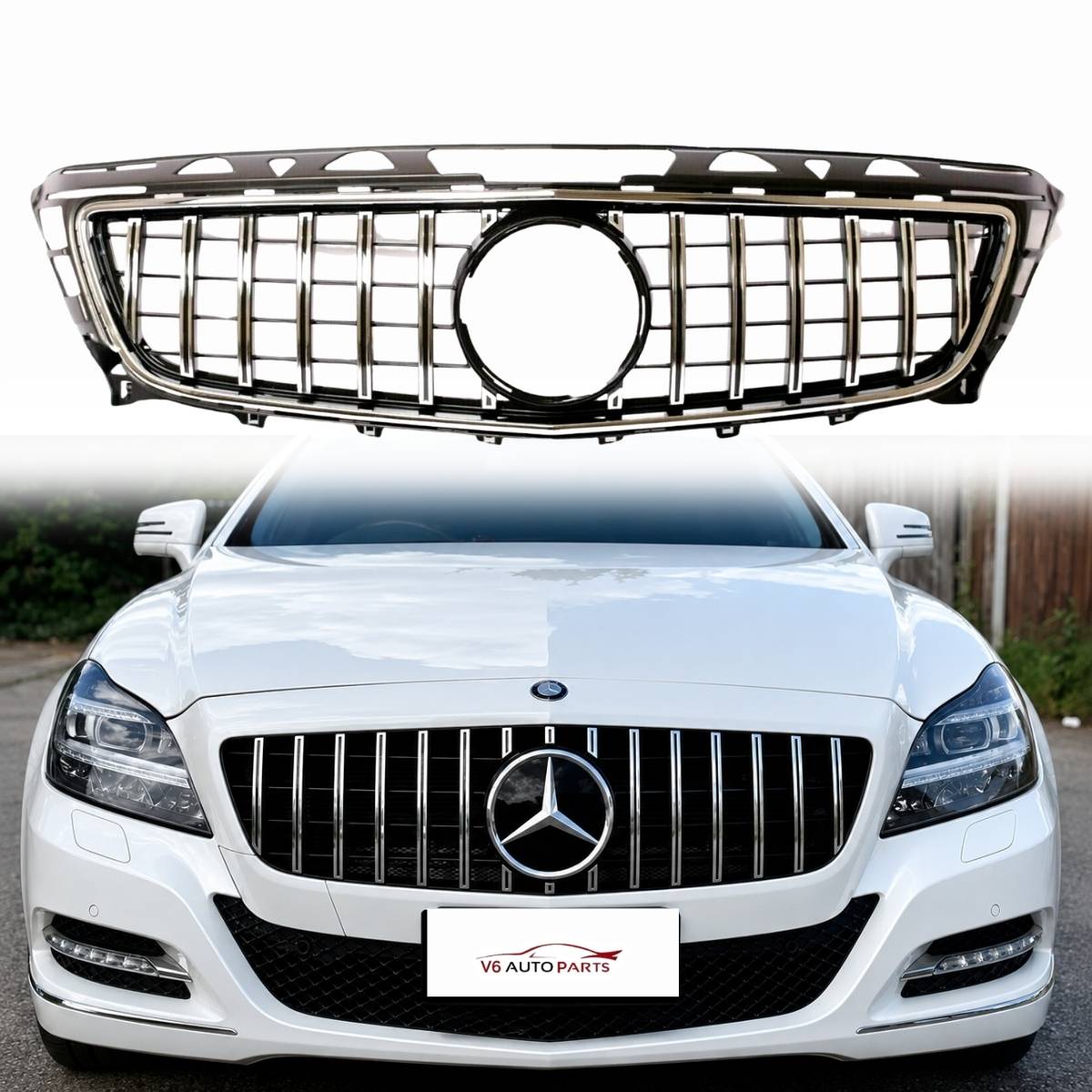 For Mercedes‑Benz CLS‑Class C218 (2011–2014) Panamericana Front Radiator Grille – Fits CLS350