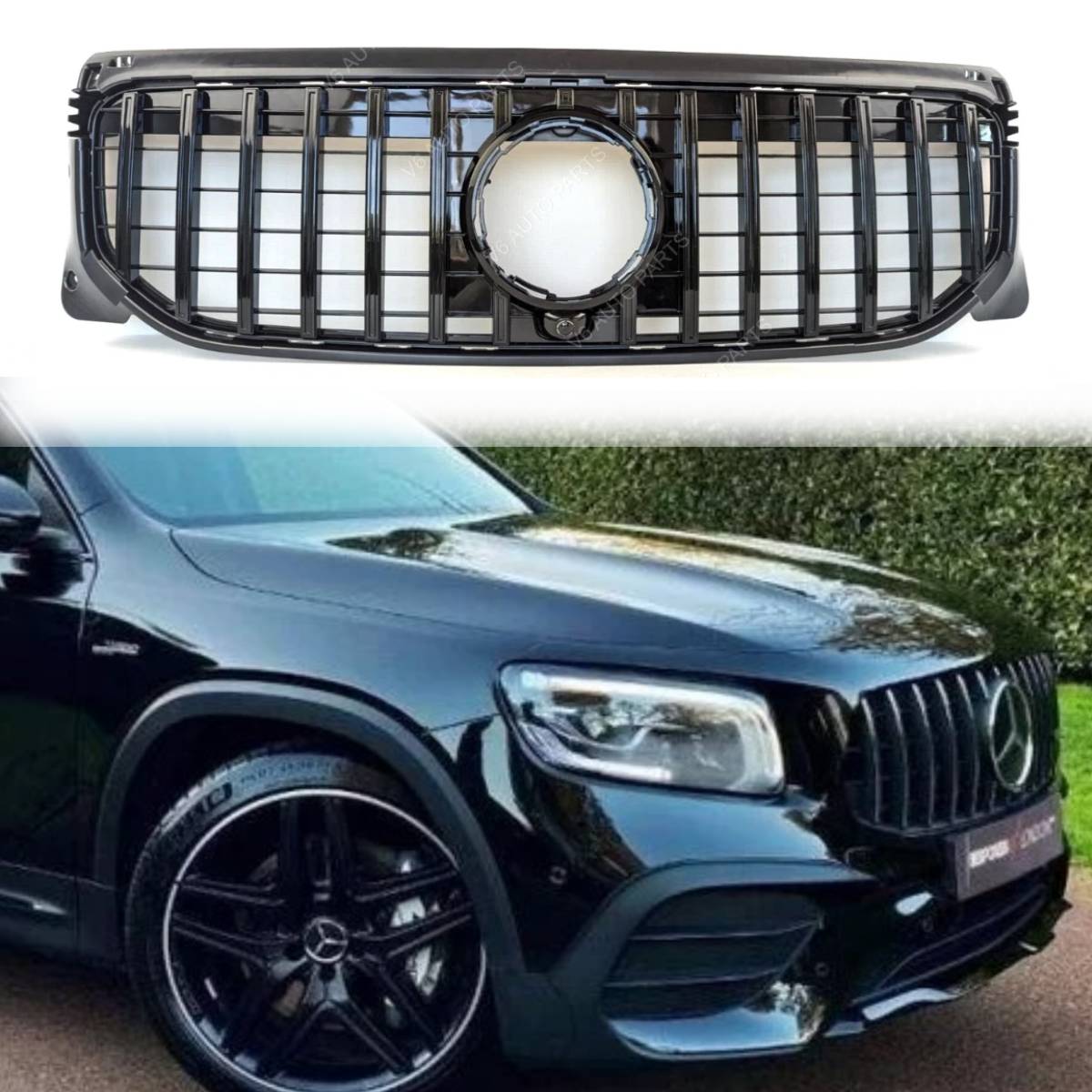 For Mercedes-Benz GLB-Class X247 Front Bumper Panamericana Grille – Fits GLB 180 & GLB 220 (2019–2021)