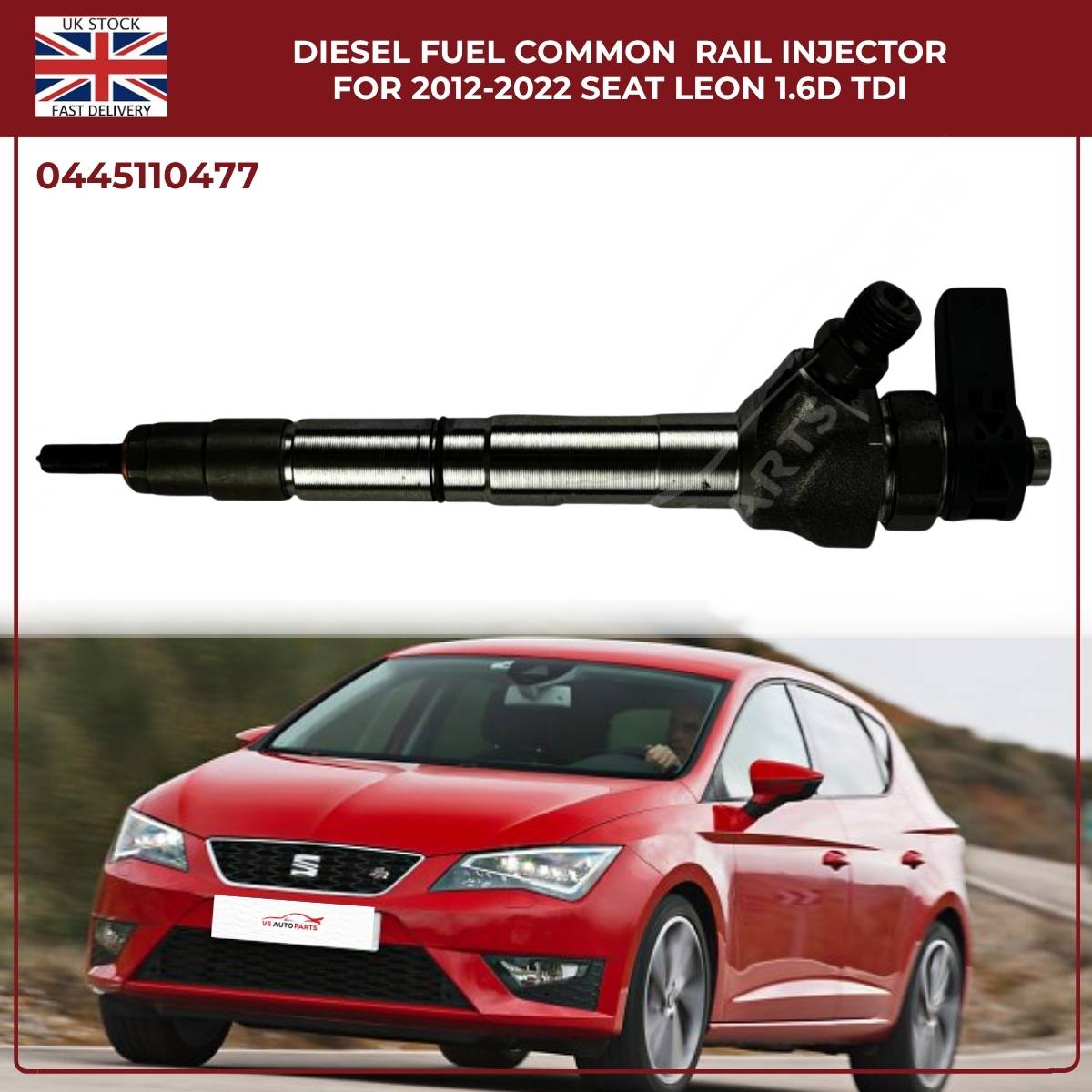 Seat Leon Diesel Injector 0445110477 – 1.6 TDI CR (2012–2022)
