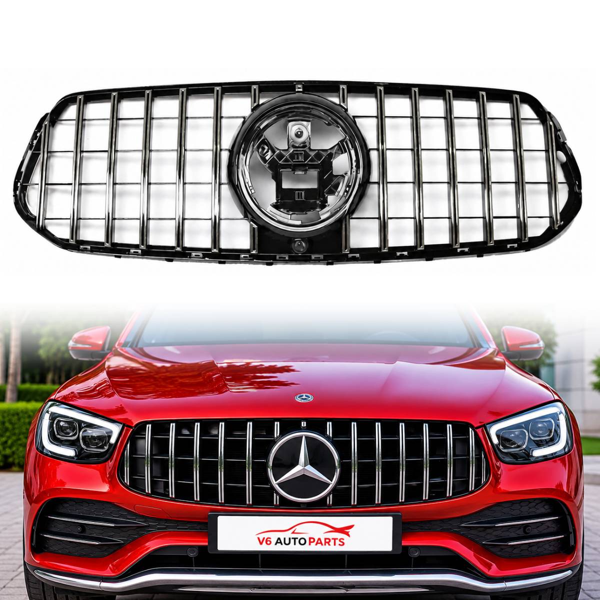 Chrome Panamericana AMG Front Bumper Grille – Mercedes GLE W167 (2019–2023) GLE500