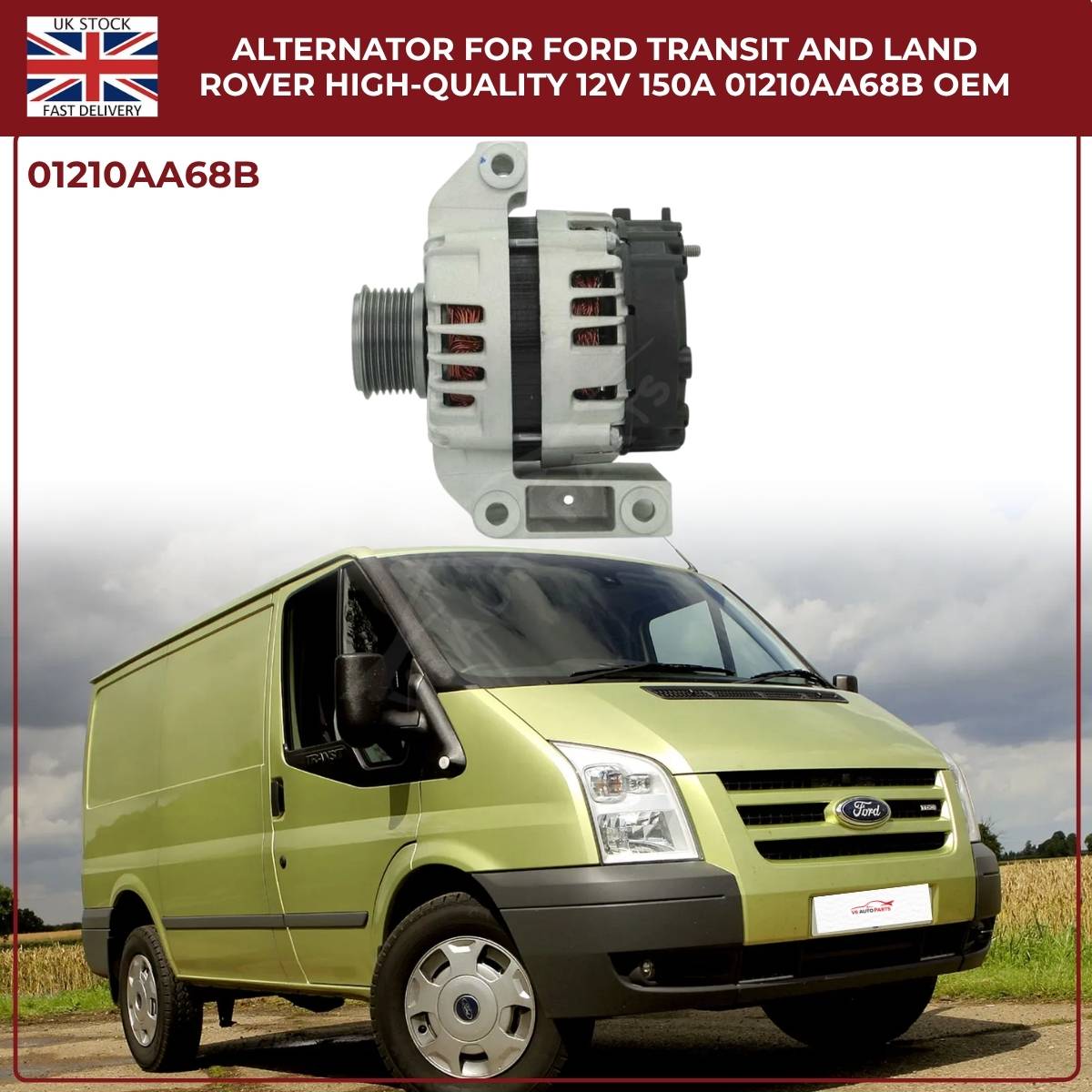 Ford Transit MK7 Alternator 2.4 TDCi Diesel 2006‑2014 – OEM Replacement (1372737 / 1581844 / 1730987)