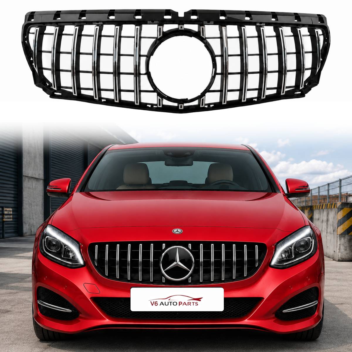 Frontstoßstangengrill Chrom für Mercedes B-Klasse 2011 bis 2014 W246 B250 Panamericana GT 