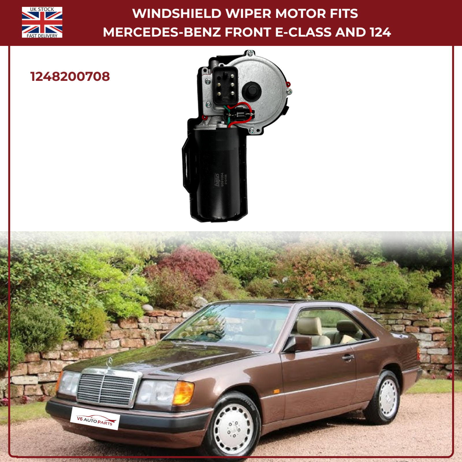 Front Window Windscreen Wiper Motor For Mercedes Benz 124 S124 C124 1985 - 1993