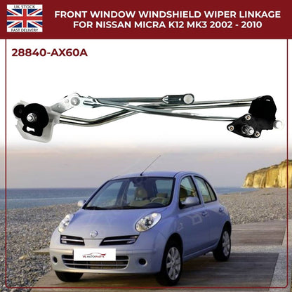 Nissan Micra K12 Front Windscreen Wiper Motor Linkage (2003–2010) – Direct Fit Replacement 28840‑AX60A