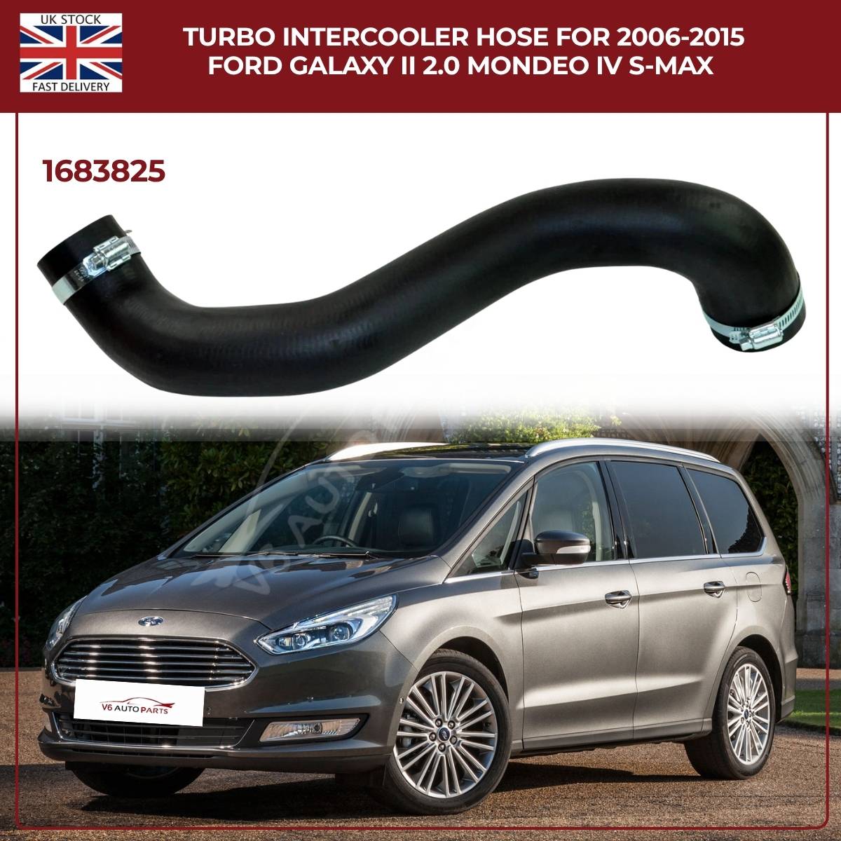 Turbocharger Charge Air Hose RHS – Fits Ford Mondeo, S‑MAX, Galaxy 2.0 TDCi (1683825 / AG916K863AB)