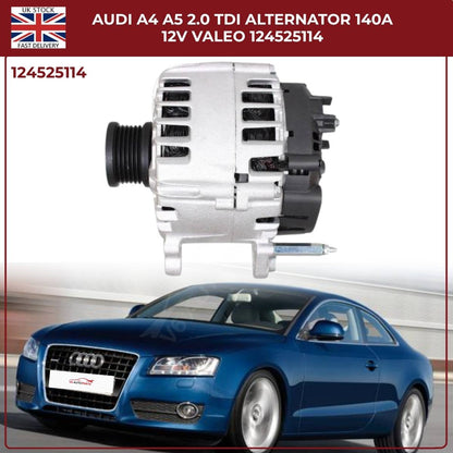 Bosch/VALEO Alternator 140A 12V – Fits Audi A4 A5 2.0 TDI – Part No. 0124525114
