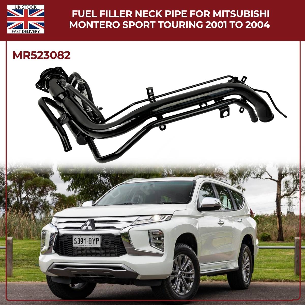 Fuel Filler Neck Pipe for Mitsubishi Montero Sport 2001–2004 | MR523082 Petrol Filler Tube