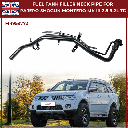 Fuel Tank Filler Neck Pipe MR959772 for Mitsubishi Pajero Shogun Montero Mk3 2000–2006 TD