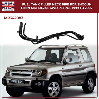 Fuel Filler Neck Pipe MR342083 for Mitsubishi Shogun Pinin MK1 1999–2007 AWD Petrol 1.8