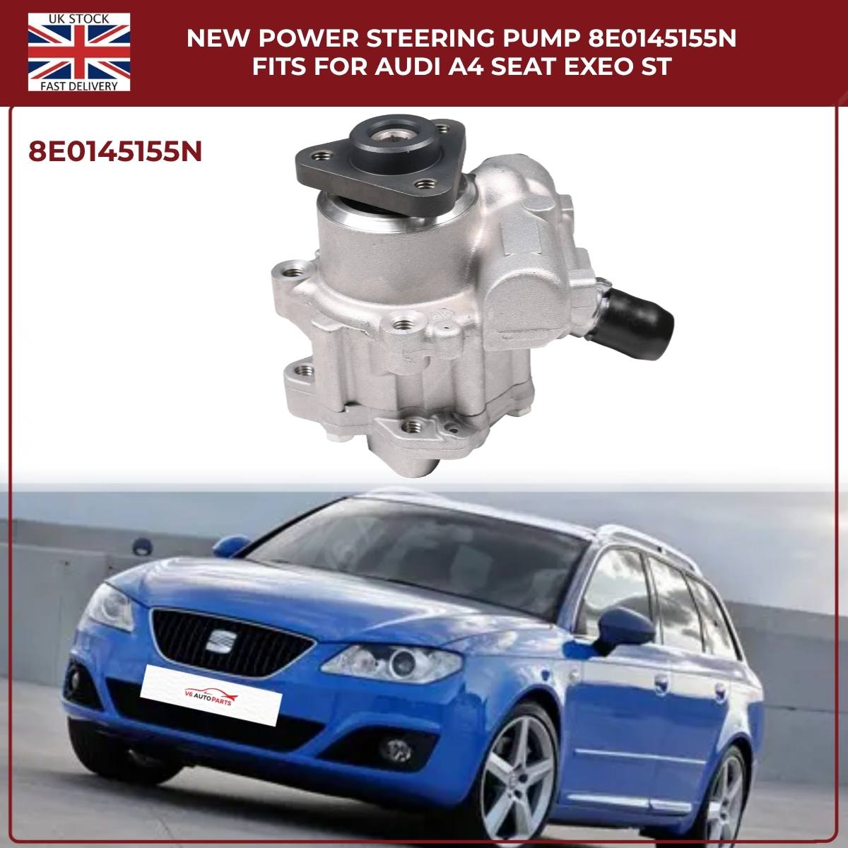 Hydraulic Power Steering Pump – Audi A4 B7 1.9/2.0 TDI (2000‑2008) – 8E0145155N