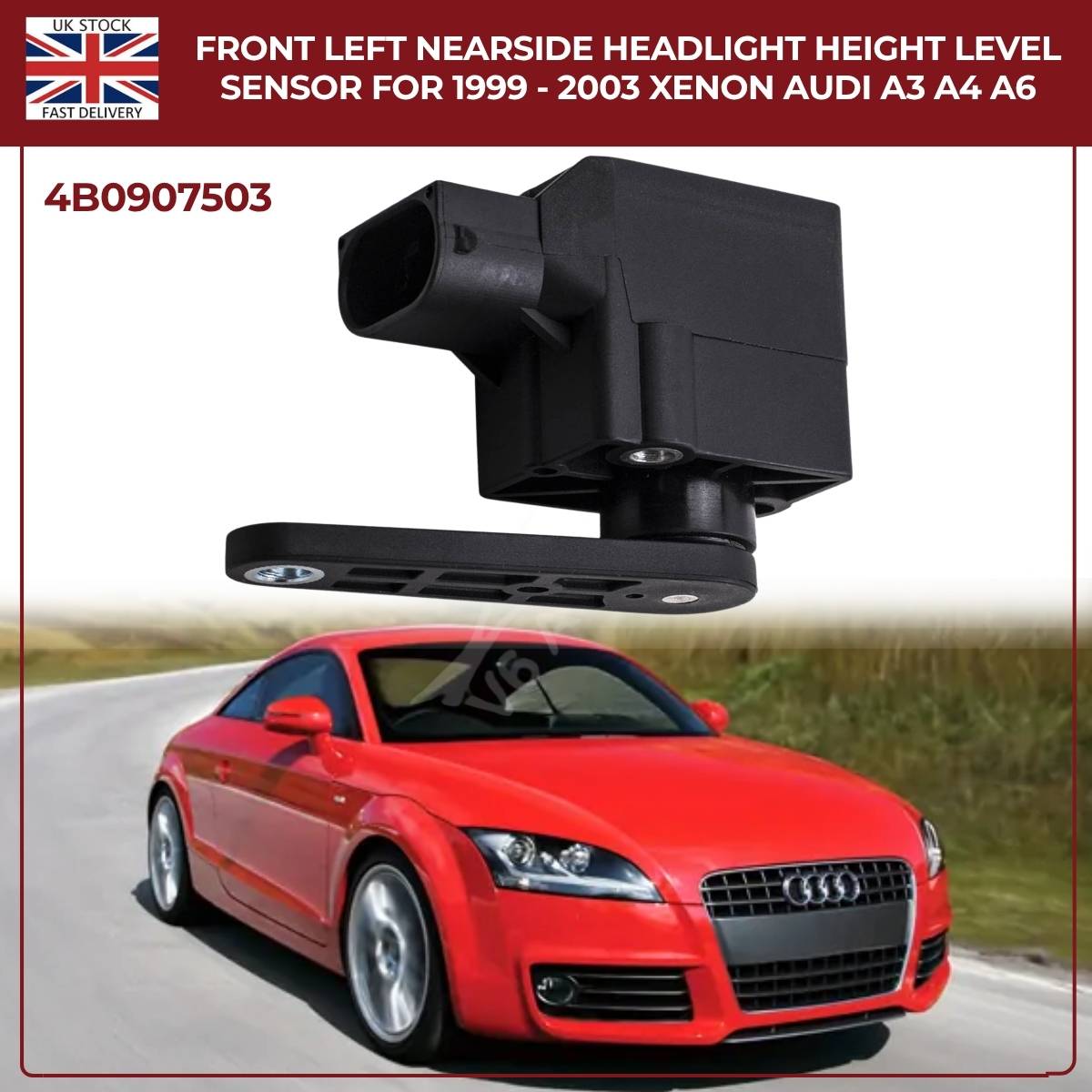 Headlight Level Range Sensor – Front Left (Nearside) – Fits 1999–2003 Audi A3 Xenon Models