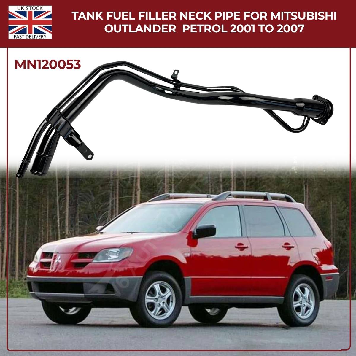 Fuel Filler Neck Pipe MN120053 for Mitsubishi Outlander 2001–2007 Petrol 2.0 / 2.4 4WD